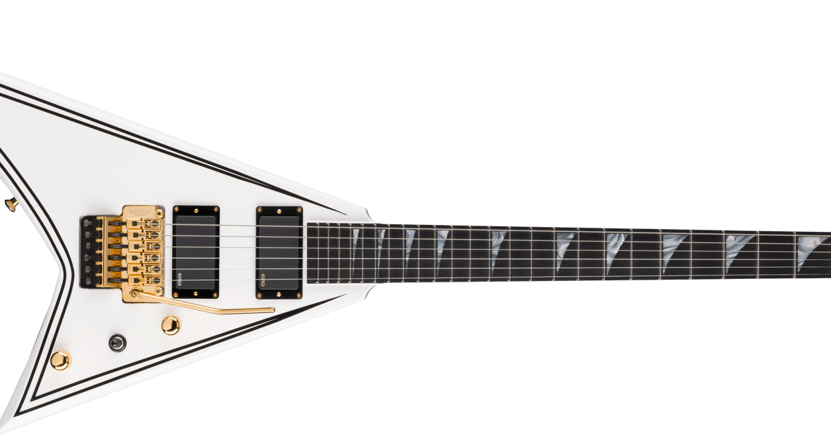 ギター Jackson / MJ Series Rhoads RR24MG Jackson MJ Series Rhoads RR24MG, biały z czarnymi paskami
